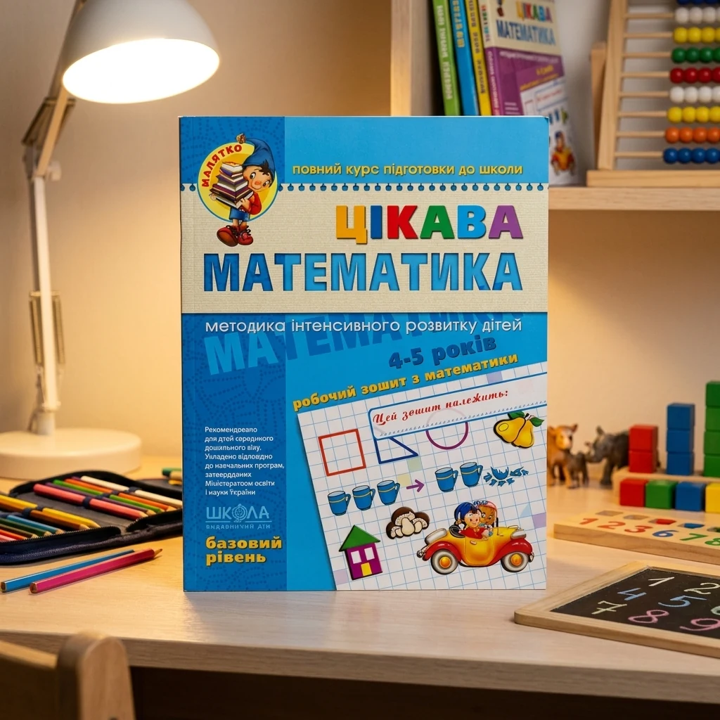 Малятко. Цікава математика 4-5 рокiв. Методика iнтенсивного розвитку дiтей. Базовий. Федієнко В. Школа