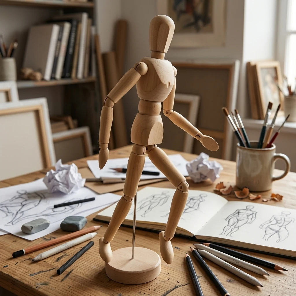 Манекен дерев`яний (чоловік) 30,48 см, D.K.Art&Craft
