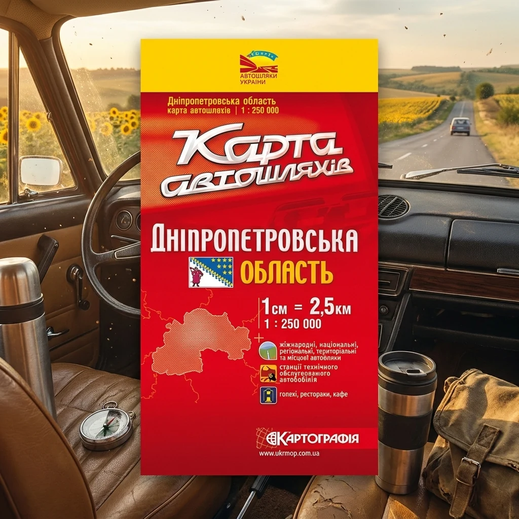 Мапа автошляхів Дніпропетровської області