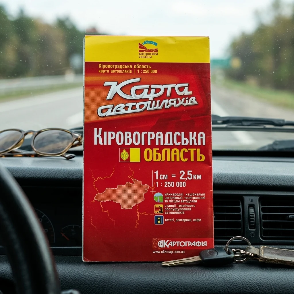 Мапа автошляхів Кіровоградської області
