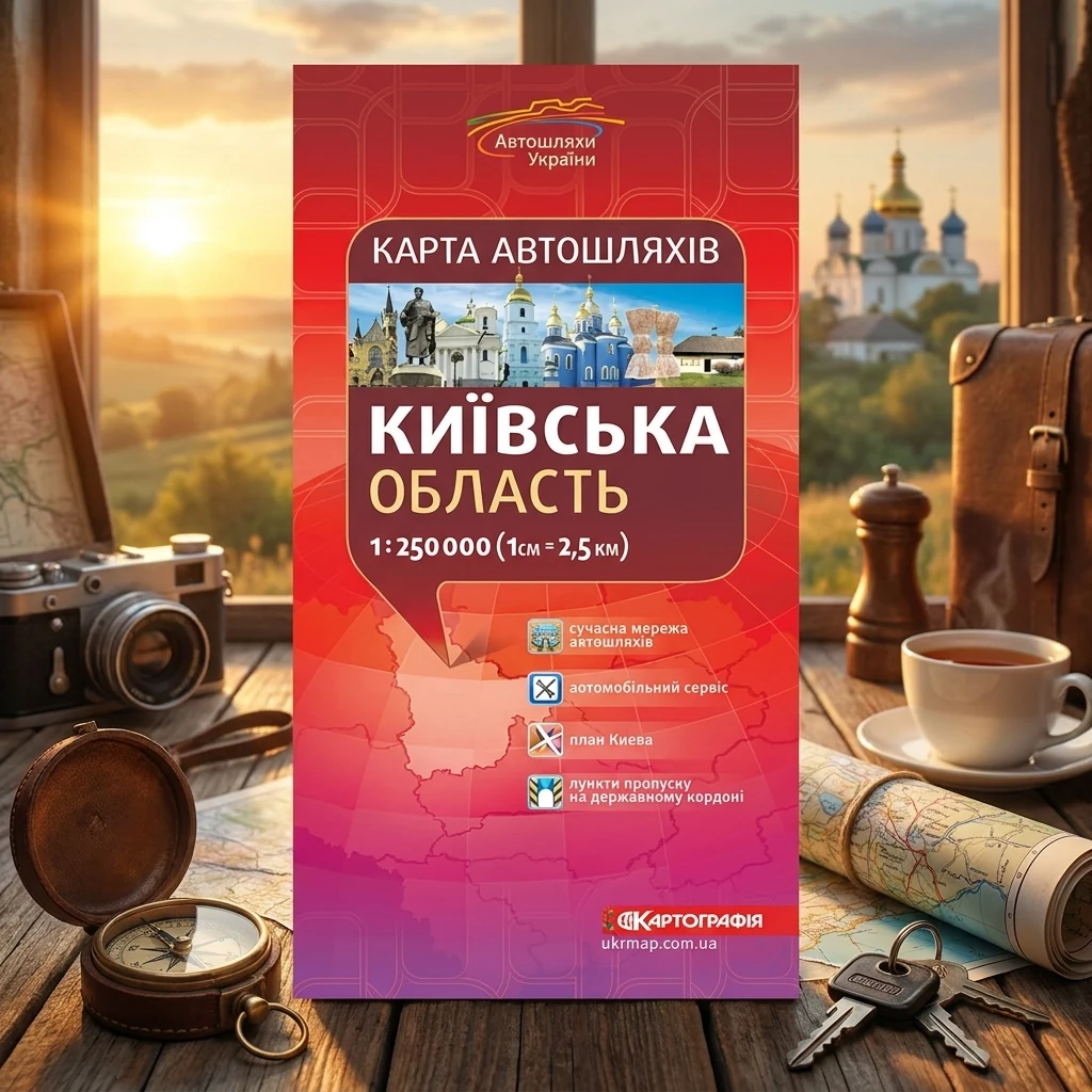 Мапа автошляхів Київської області