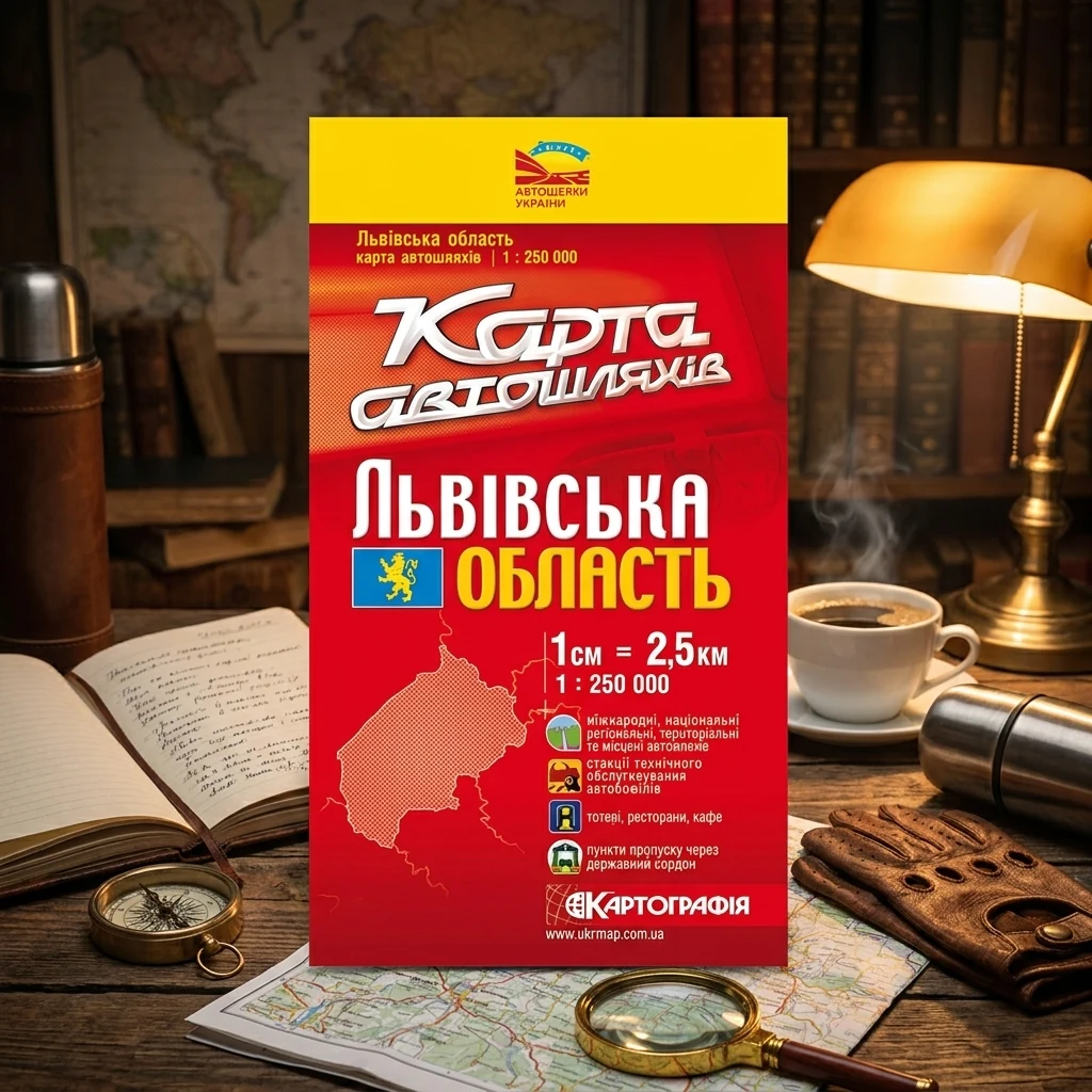 Мапа автошляхів Львівської області
