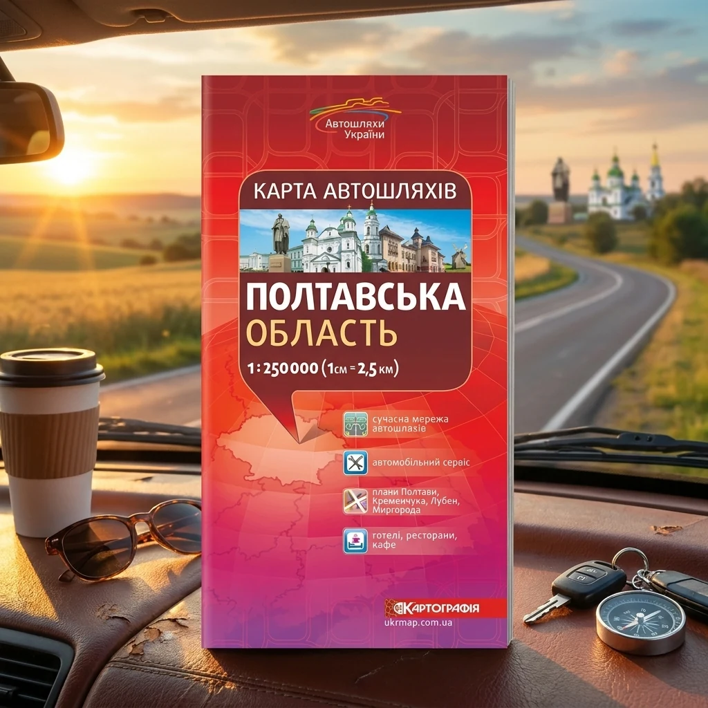 Мапа автошляхів Полтавської області