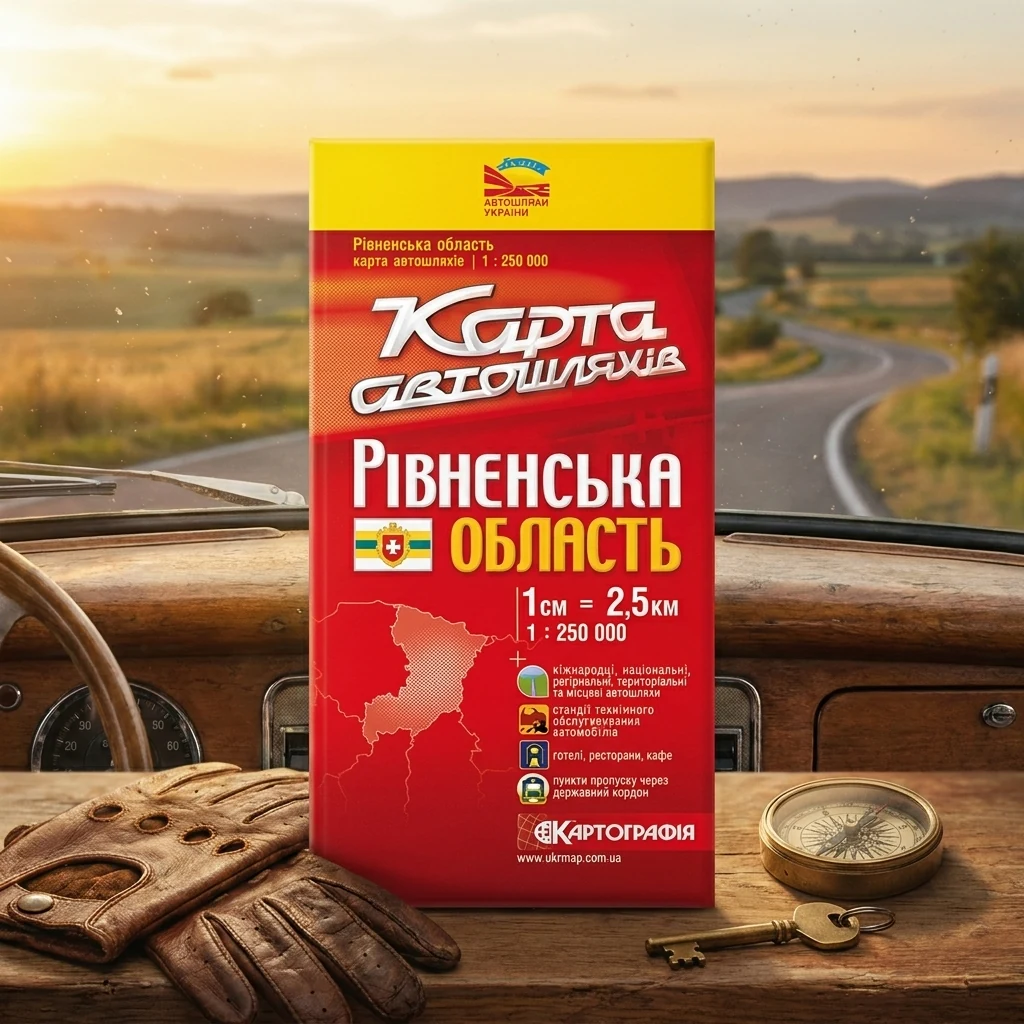 Мапа автошляхів Рівненської області