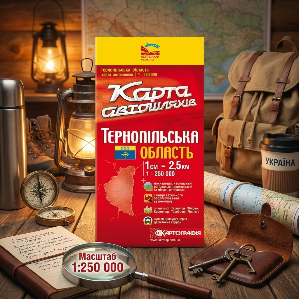 Мапа автошляхів Тернопільськоїх області
