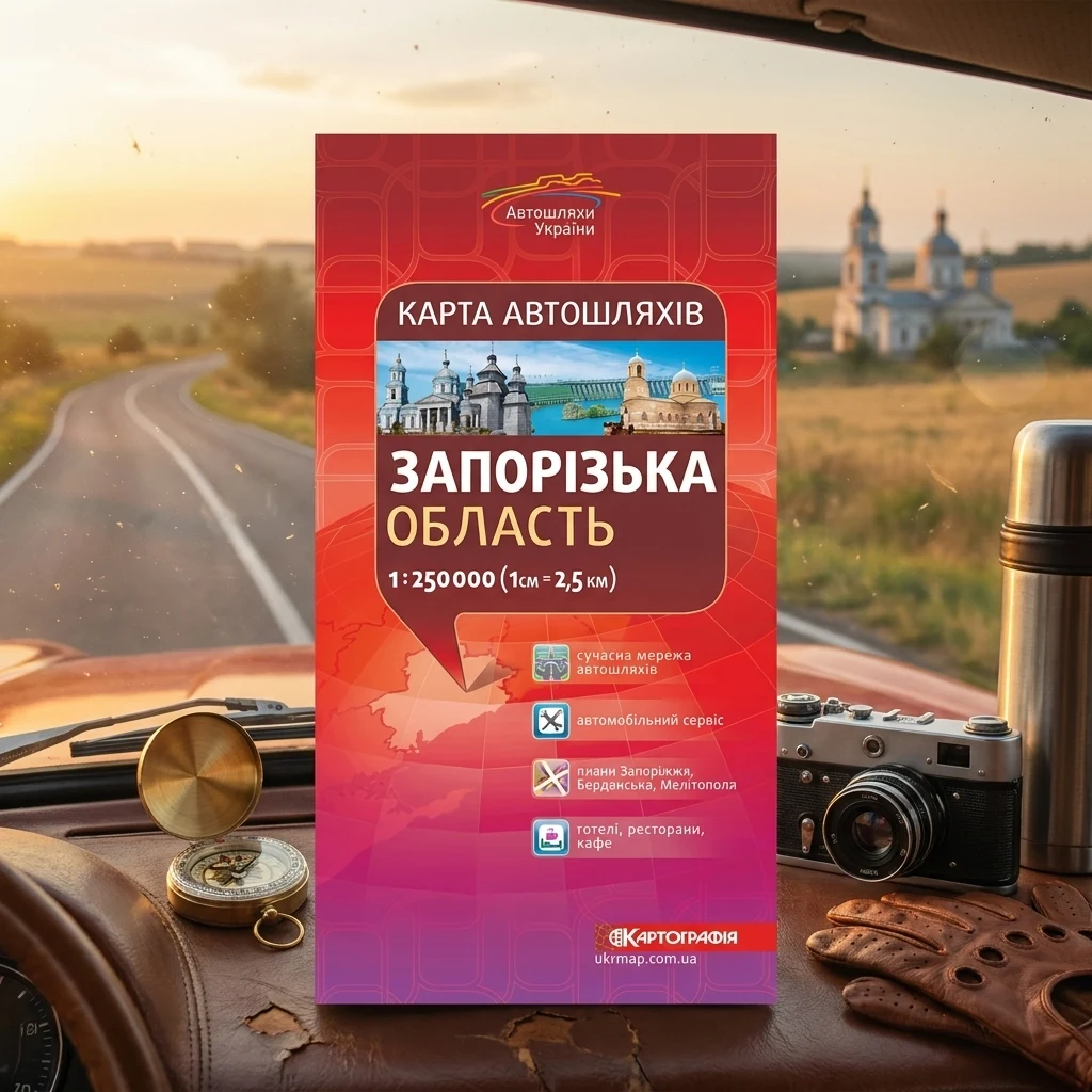 Мапа автошляхів Запорізької обасті