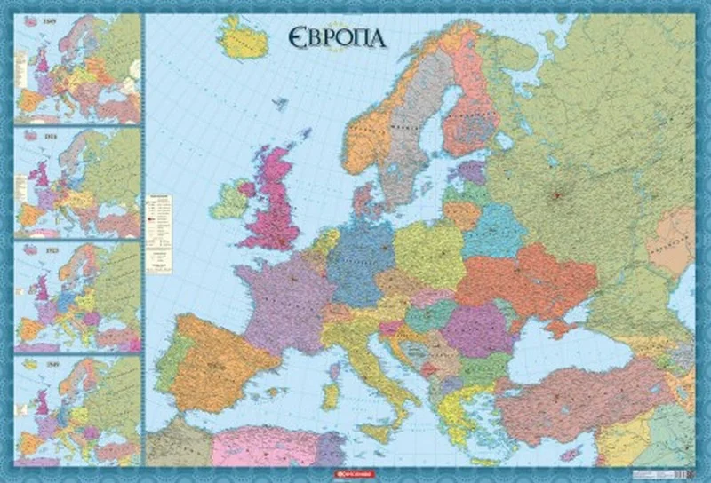 Мапа: Європа політ.1:4млн (7194) картон 158х108 — фото 2
