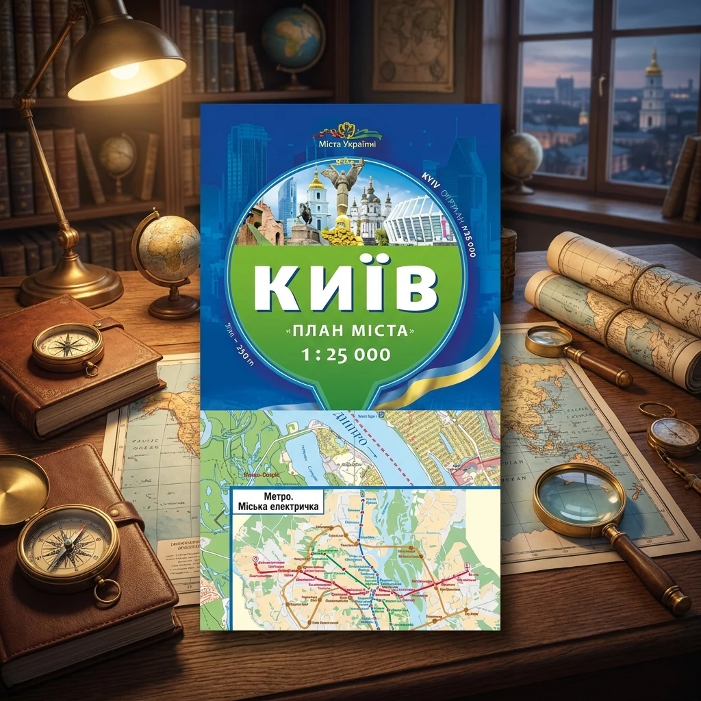 Мапа Київ 1:25тис складна