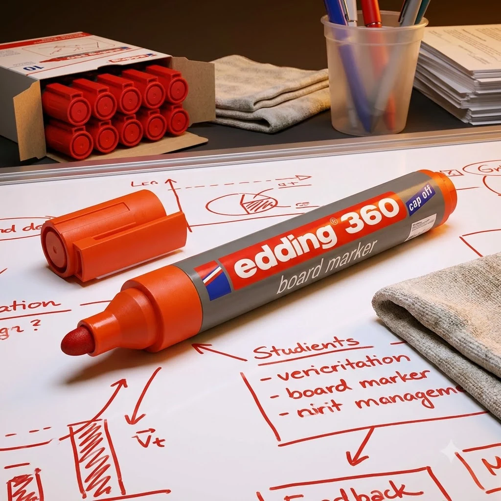 Маркер для дошки 3 мм "Edding" E360 червоний
