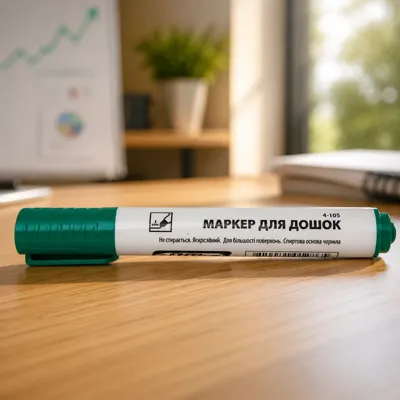 МАРКЕР для дошок 4Office 4-105 1-3мм круглий зелений