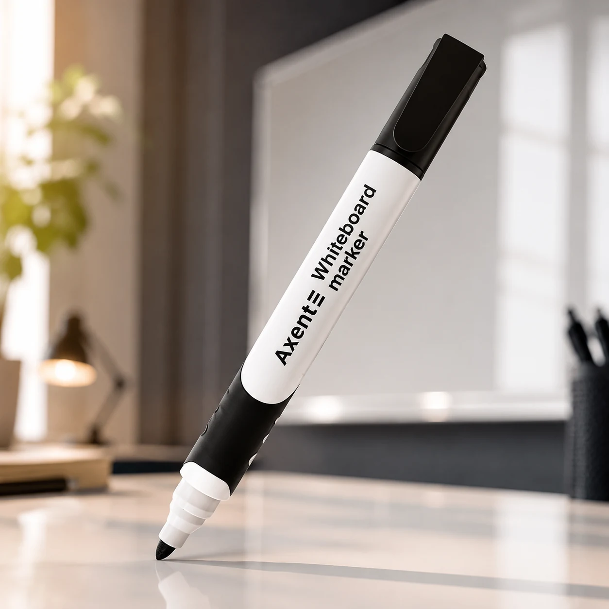 Маркер для дошок Axent Whiteboard Comfort Grip 2552-A 2 мм круглий чорний 2552-01-A — Дошки та презентації