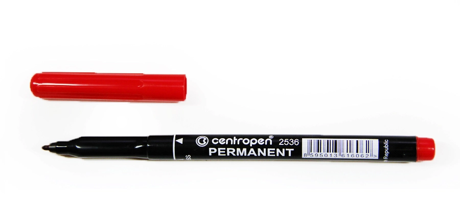 Маркер перманентний Centropen 2536 червоний 1,0 мм — фото 2