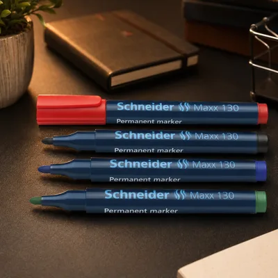 Маркер перманентний круглий чорний 130 Schneider
