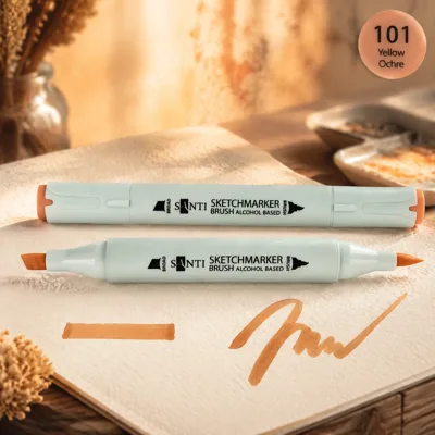 Маркер спиртовий Santi Brush SA-101 охра жовта