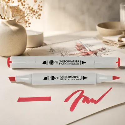 Маркер спиртовий Santi Brush SA-12 кораловий 390959