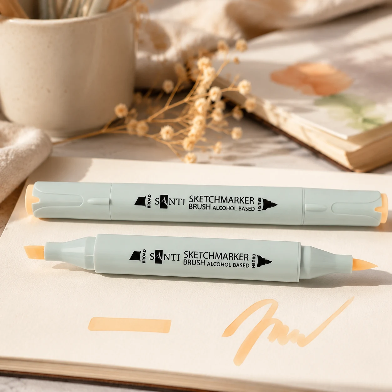 Маркер спиртовий Santi Brush SA-141 жовтець — Хобі та декор