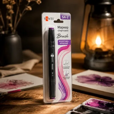 Маркер спиртовий Santi Brush SA-2 фіолетово-червоний