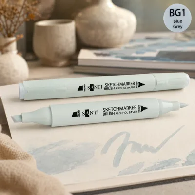 Маркер спиртовий Santi Brush SA-BG1 синьо-сірий 1