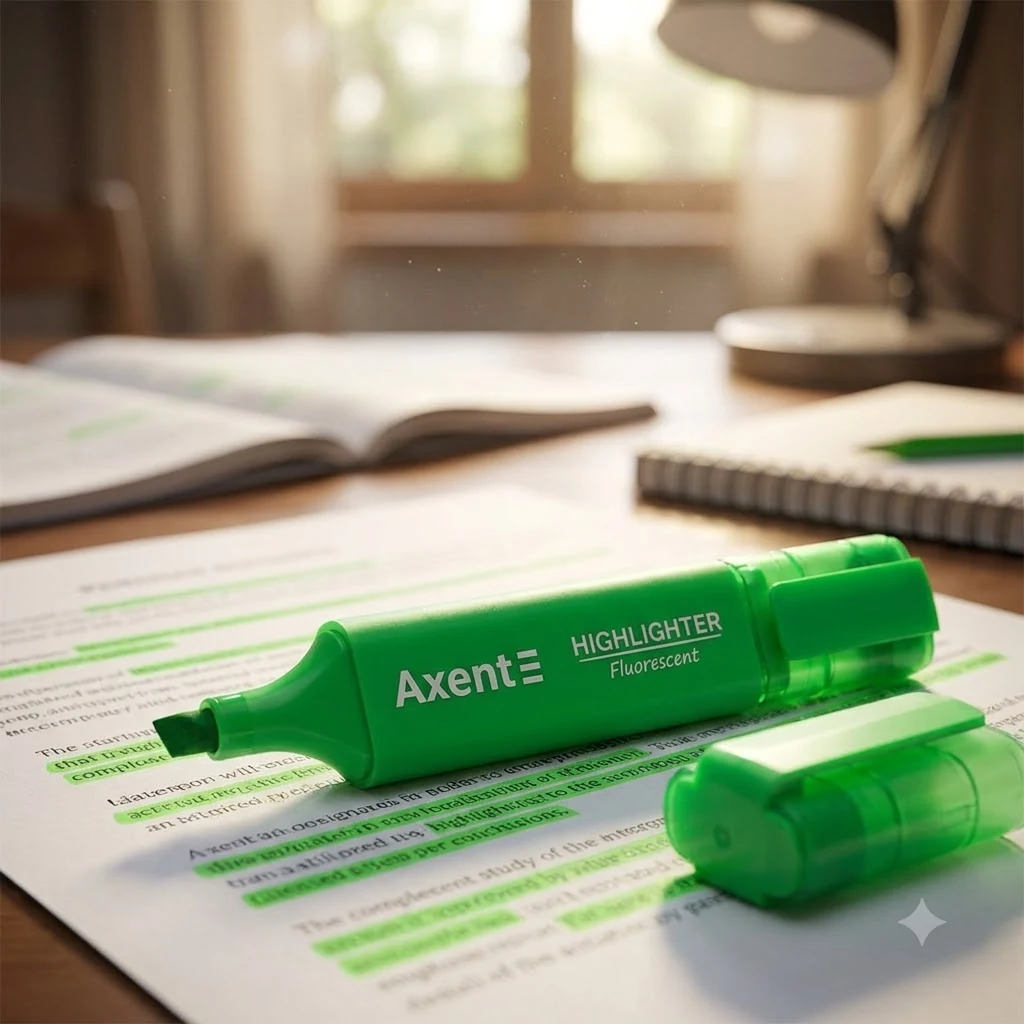 Маркер текстовий Axent 2537 1-5 мм зелений