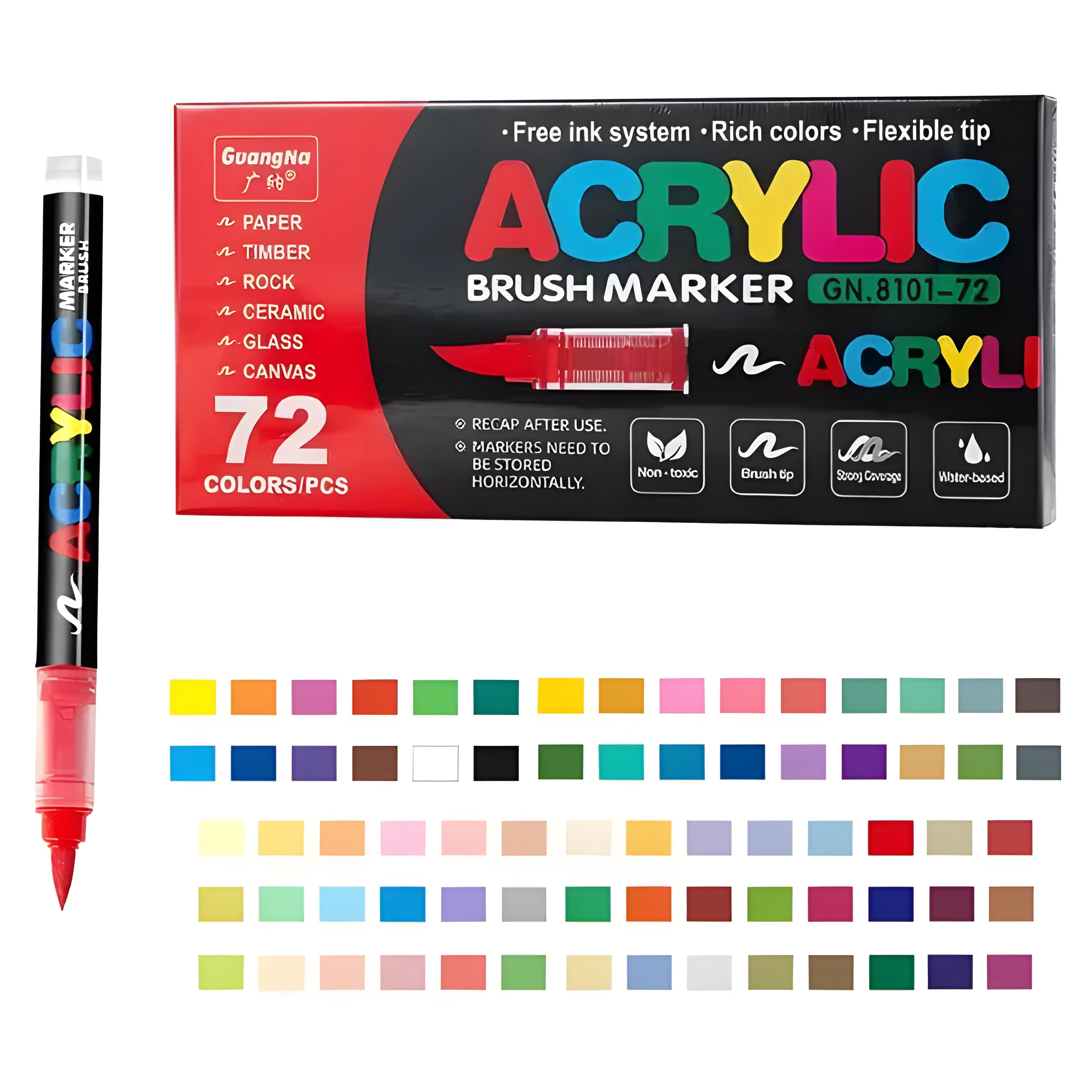 Маркери акрилові 72 кольори — Хобі та декор