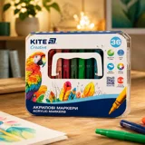 Маркери акрилові з рідкими чорнилами 36шт Kite Creative K-1163 — фото 1