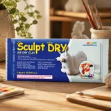 Маса для моделювання біла самозастигаюча 1кг Sculpt Dry MUNGYO    MW1000 — фото 1