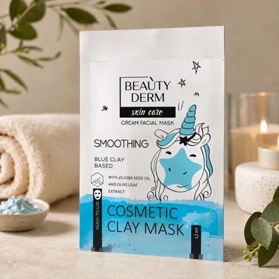 Маска для обличчя Beauty Derm 15мл на основі блакитної глини