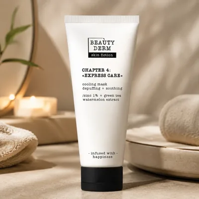 Маска для обличчя Beauty Derm Skin Fiction Охолоджуюча з цинком та зеленим чаєм 75г