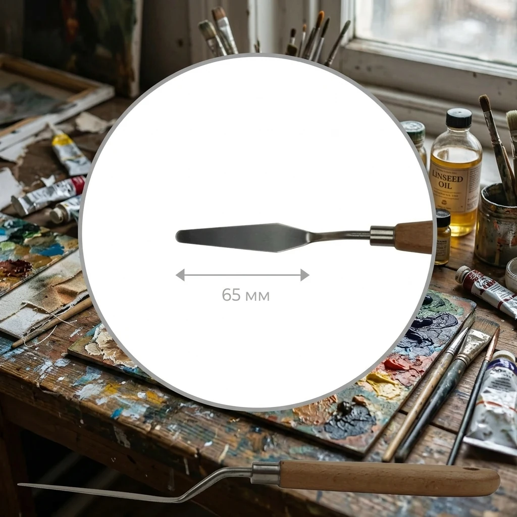 Мастихін ROSA Studio №12 ромб, довжина 6,5 см