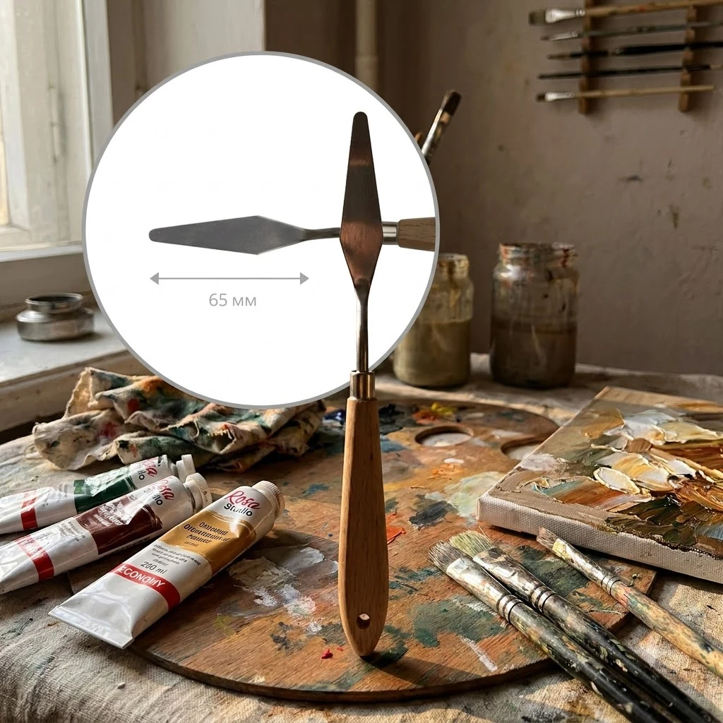 Мастихін ROSA Studio №18 ромб, довжина 6,5 см