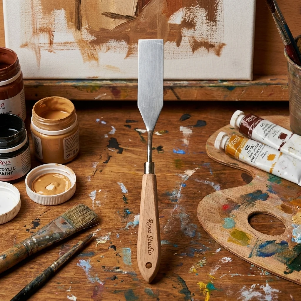 Мастихін ROSA Studio №19, прямокутний, довжина 8 см