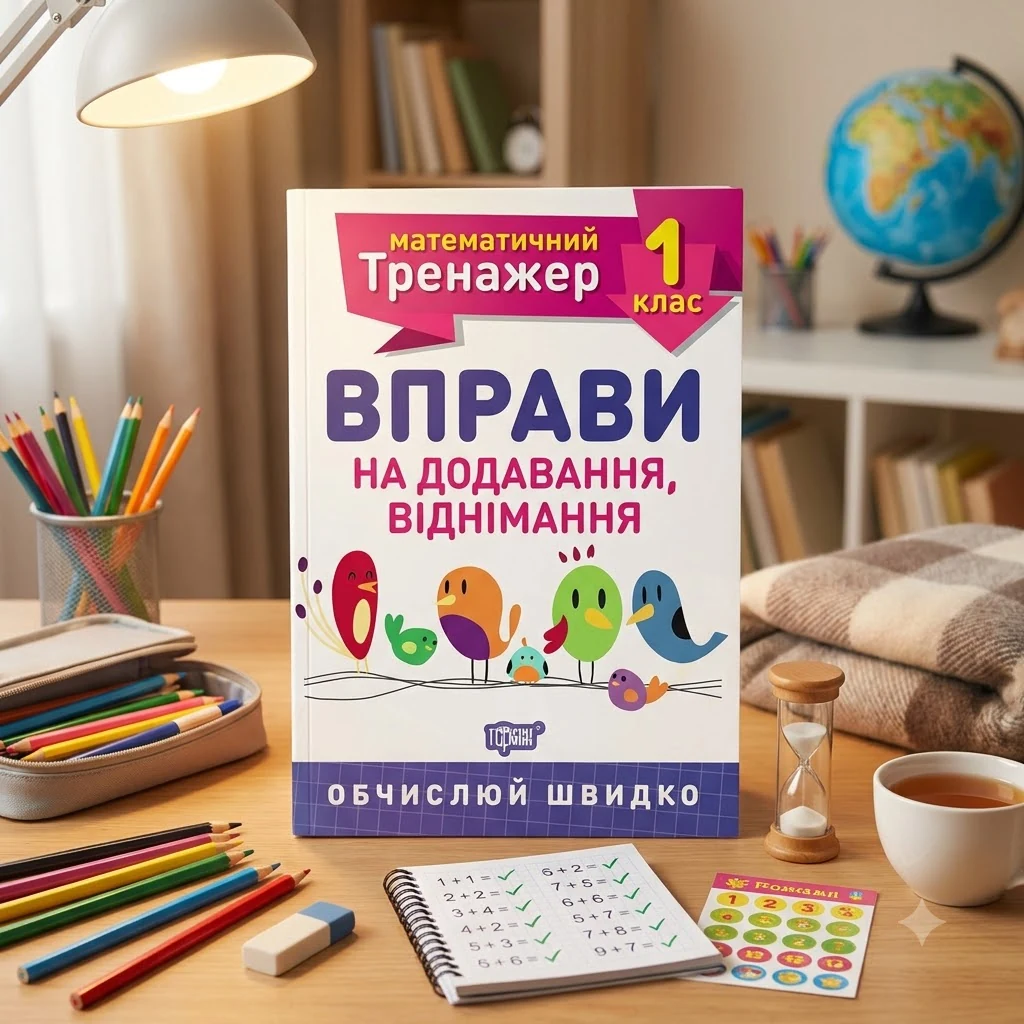 Математичний тренажер. Вправи на додавання, віднімання 1 клас