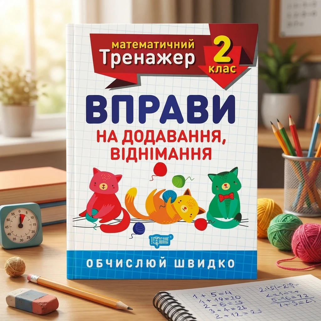 Математичний тренажер. Вправи на додавання, віднімання 2 кл