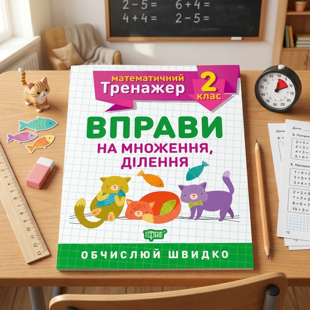 Математичний тренажер. Вправи на множення, ділення 2 клас