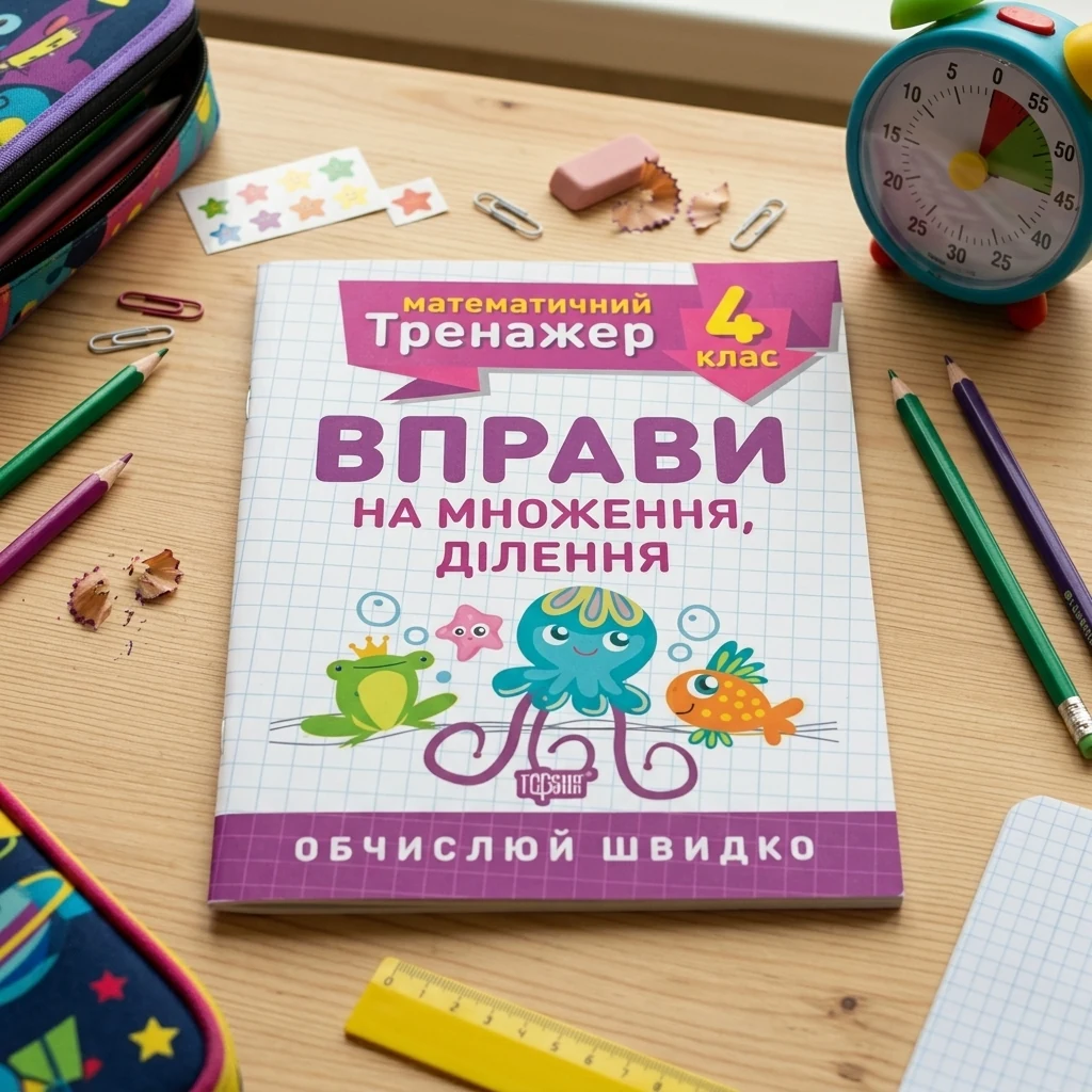 Математичний тренажер. Вправи на множення, ділення 4 клас