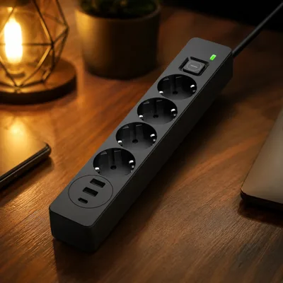 Мережевий фільтр живлення ColorWay 4 розетки/3USB 5M (CW-CHE435PDB)