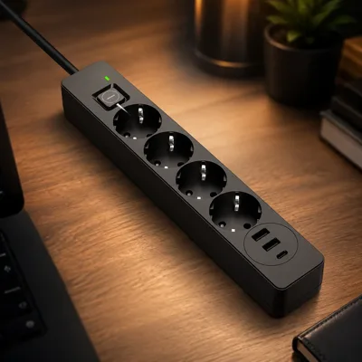 Мережевий фільтр живлення ColorWay CW-CHE432PDB, 4 розетки/3USB 2M (CW-CHE432PDB)