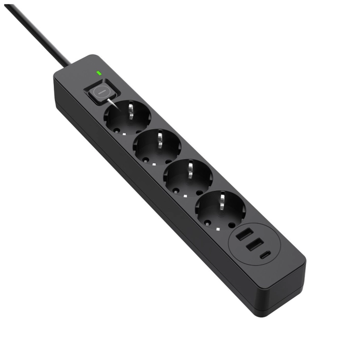 Мережевий фільтр живлення ColorWay CW-CHE432PDB, 4 розетки/3USB 2M (CW-CHE432PDB) — фото 2