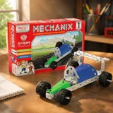 Металевий конструктор, розвиваючий Mechanix №1 127 елементів-10 моделей — фото 1