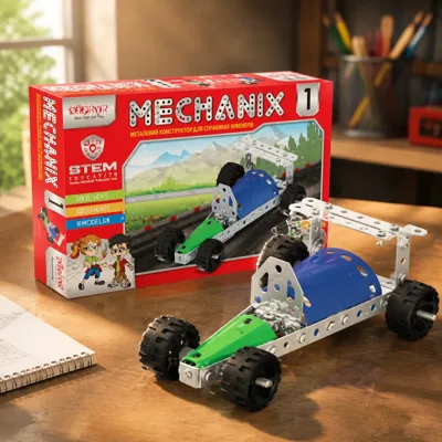 Металевий конструктор, розвиваючий Mechanix №1 127 елементів-10 моделей