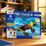 Металевий конструктор з електромотором Robotix №0 84 елементів-5 моделей — фото 1