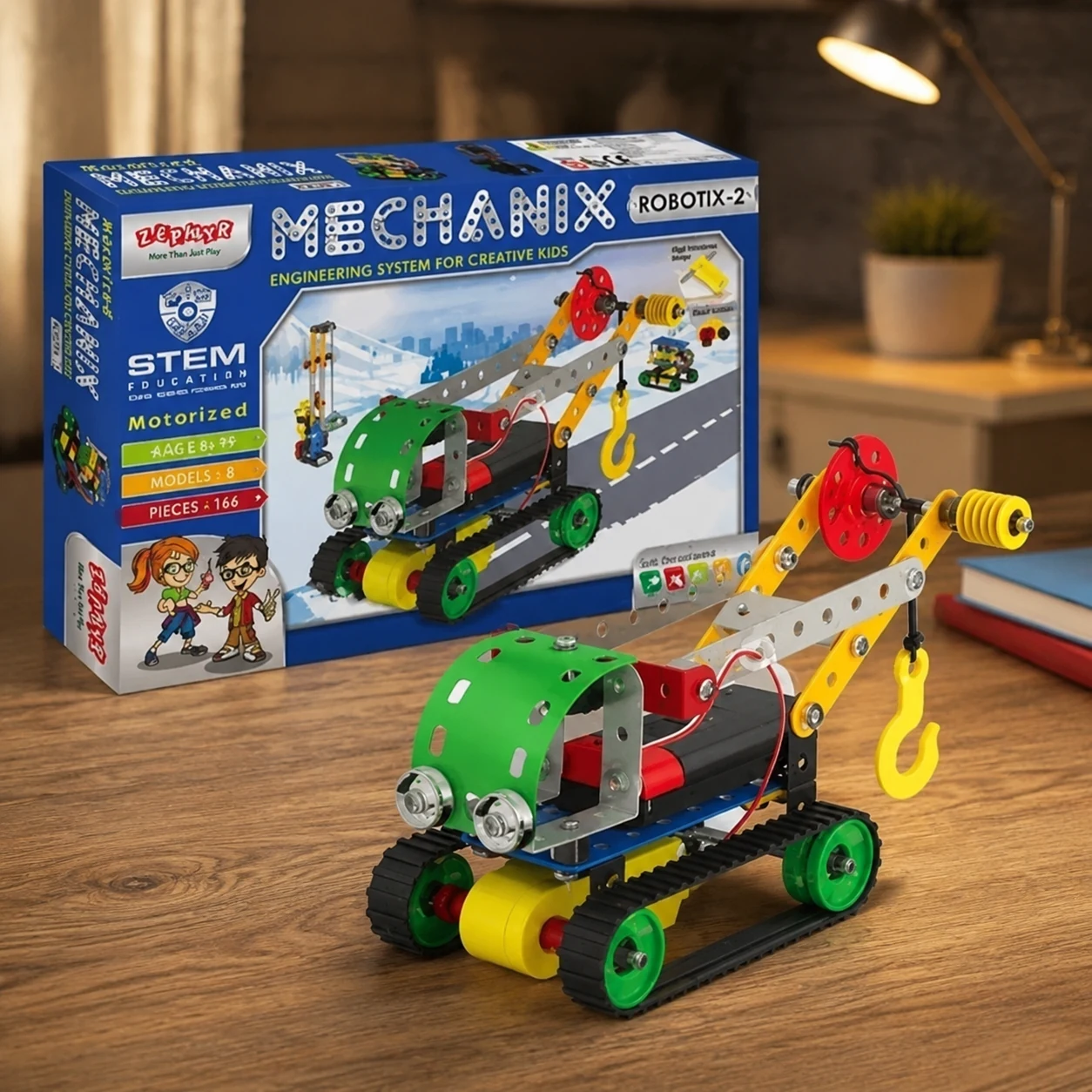 Металевий конструктор з електромотором Robotix №2 166 елементів-8 моделей — 