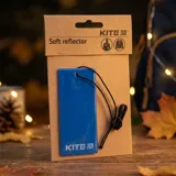 Мяка світловідбиваюча підвіска прямокутна синій індіго KITE K23-109-5 — фото 1