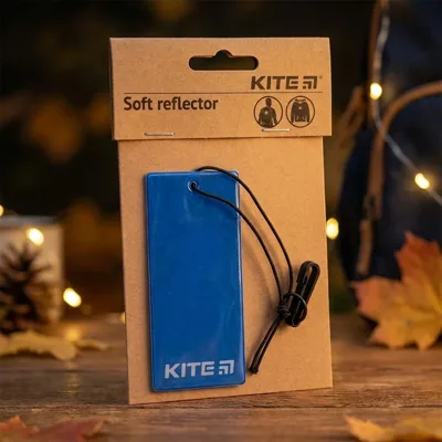 Мяка світловідбиваюча підвіска прямокутна синій індіго KITE K23-109-5
