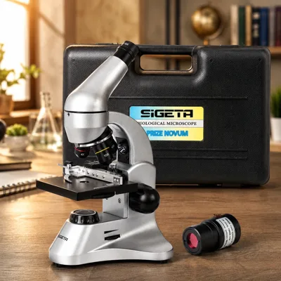Мікроскоп SIGETA PRIZE NOVUM 20x-1280x з камерою 2Mp (в кейсі)