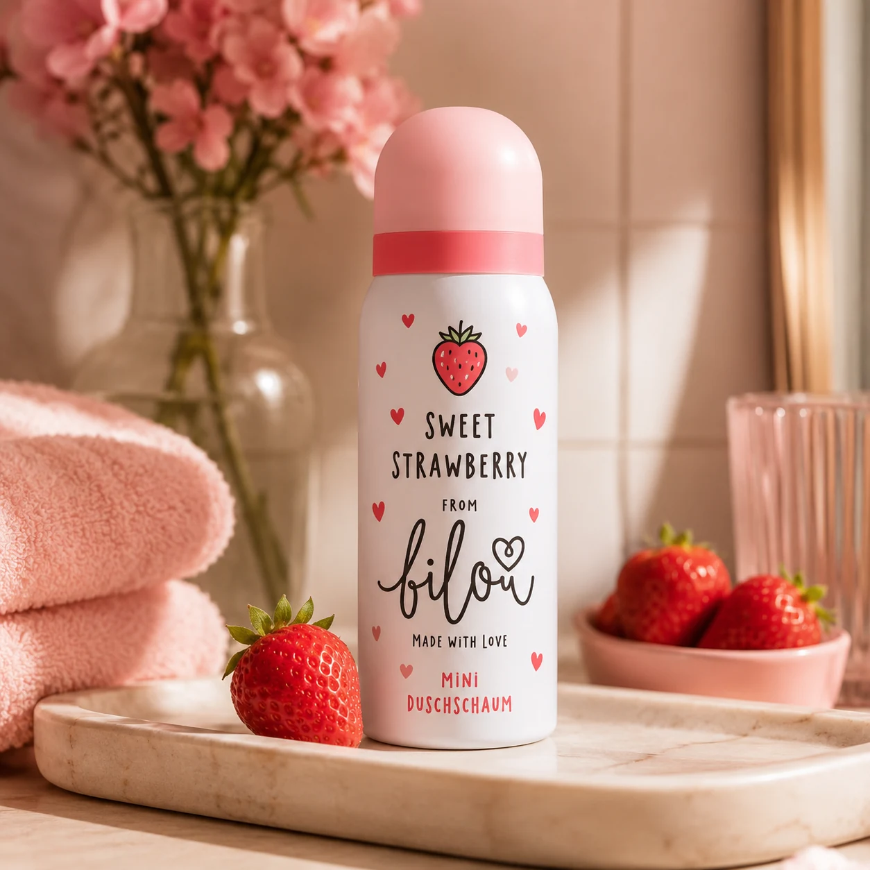 Міні-пінка для душу Bilou Sweet Strawberry 50 мл — Краса та здоров'я