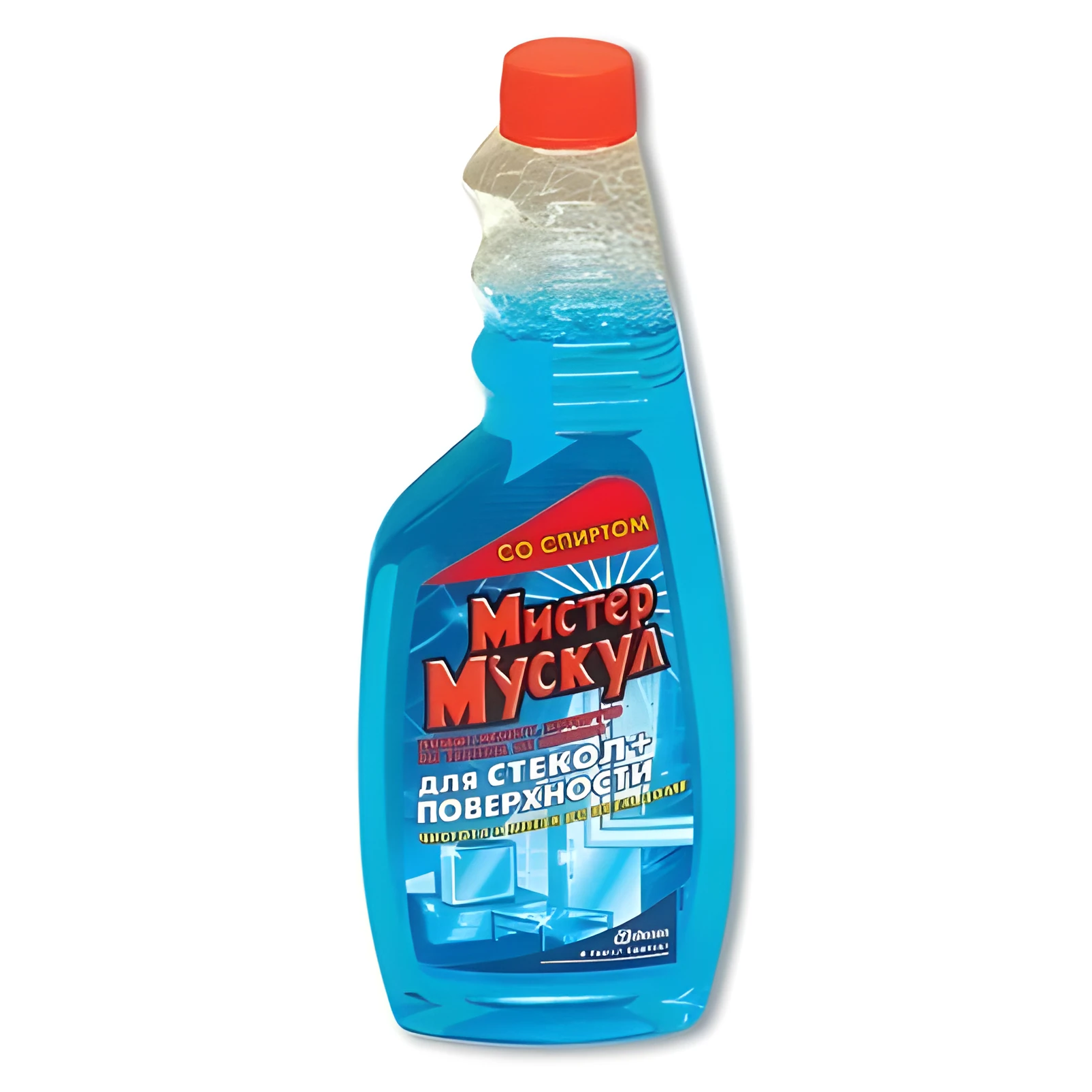 Містер Мускул 500мл для скла (змінна пляшка)  та інших поверхонь зі спиртом