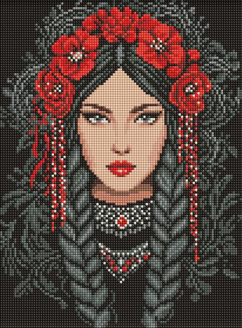Мозаїка алмазна 30*40 см "Незламна українка"