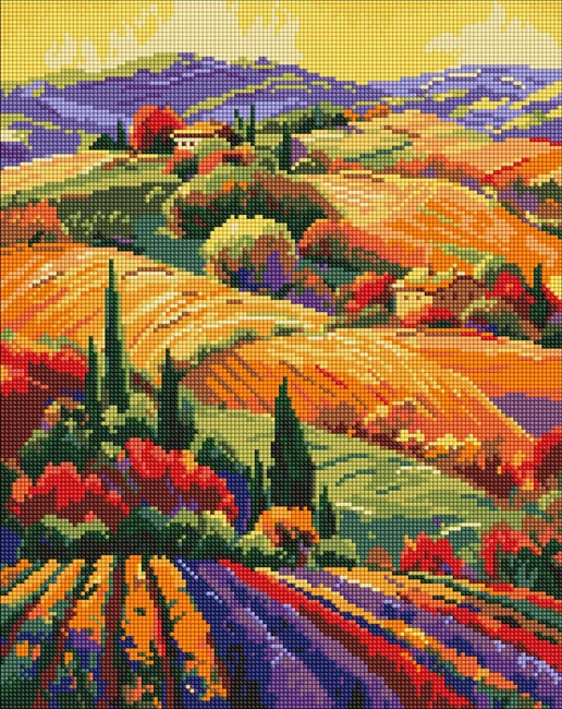 Мозаїка алмазна 40*50 см "Барвистий краєвид"