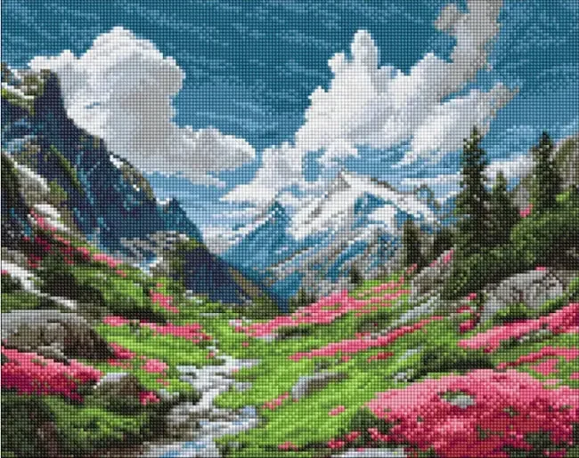 Мозаїка алмазна 40*50 см "Гірський затишок"